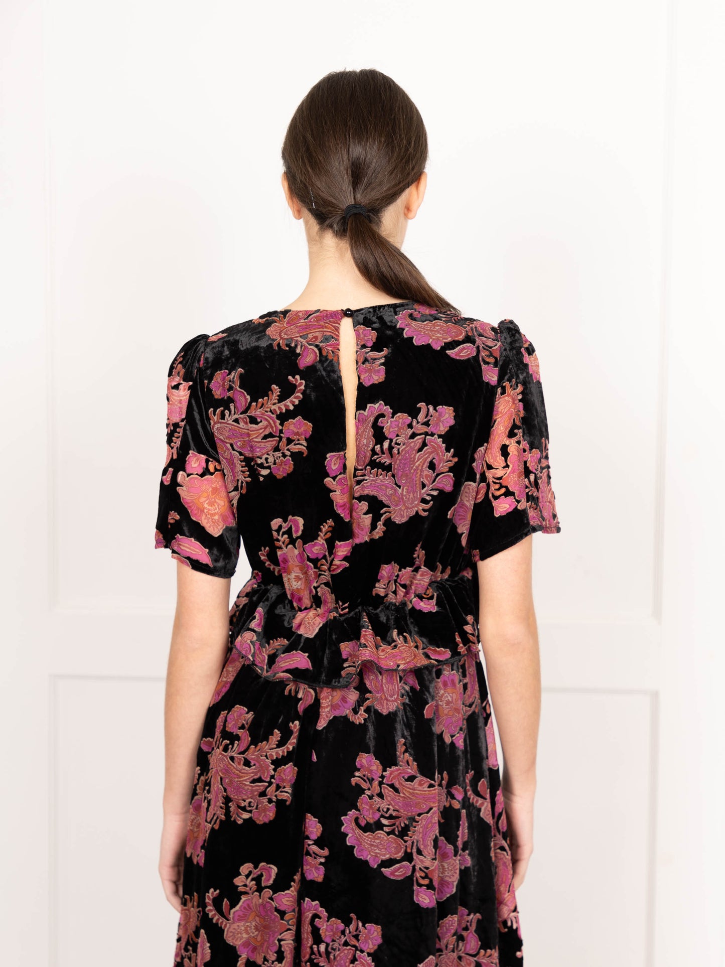 velvet jacquard maxi dress