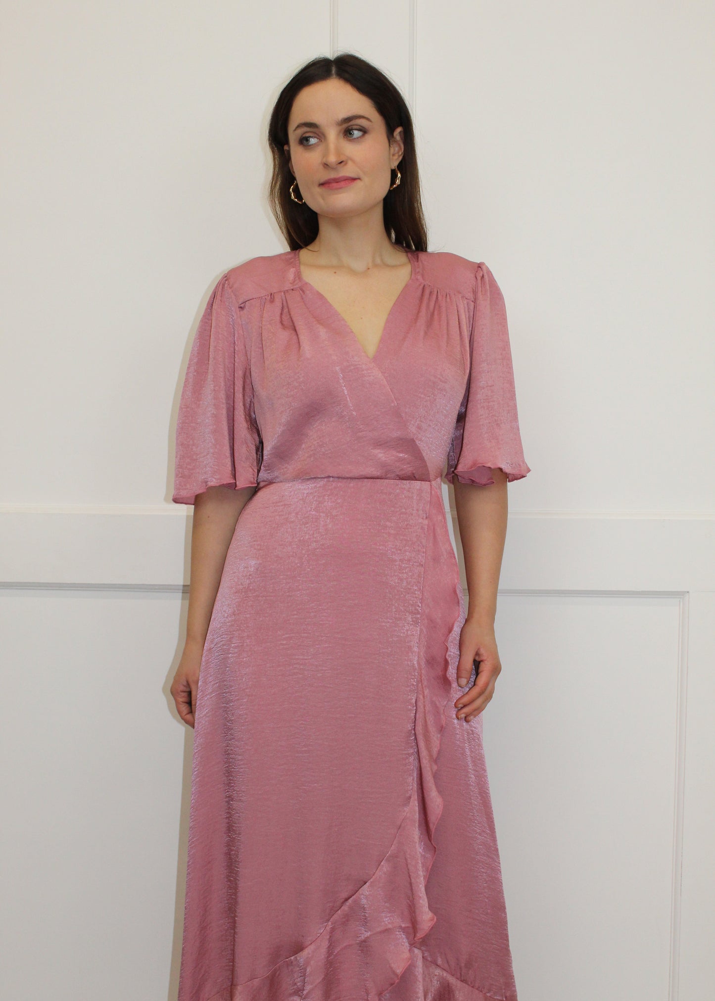 Flounce London Satin Maxi Dress