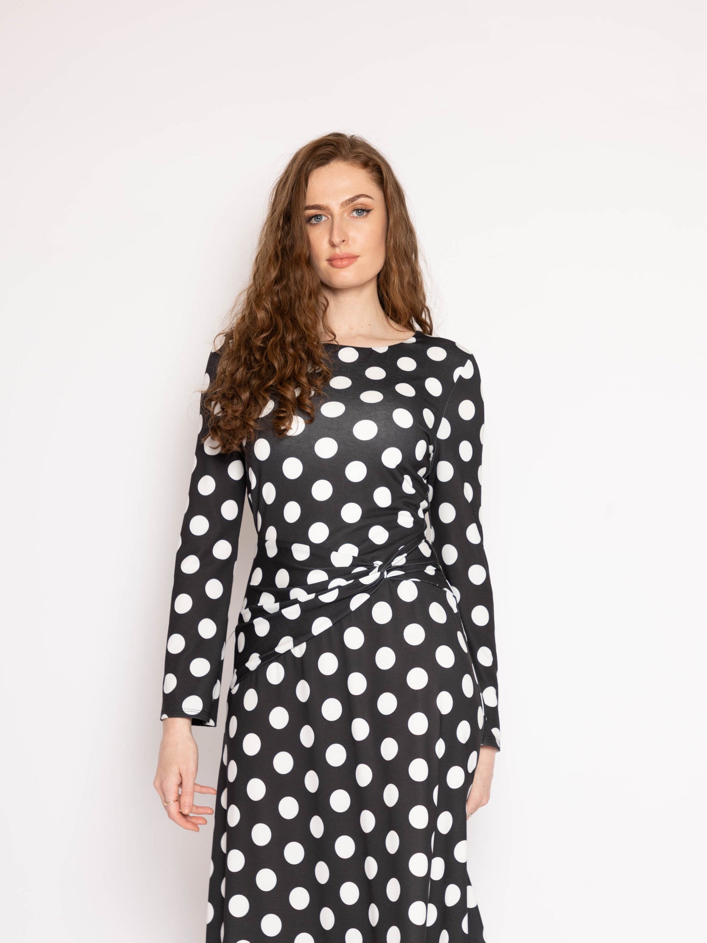 Flounce London Spot Jersey Maxi Dress