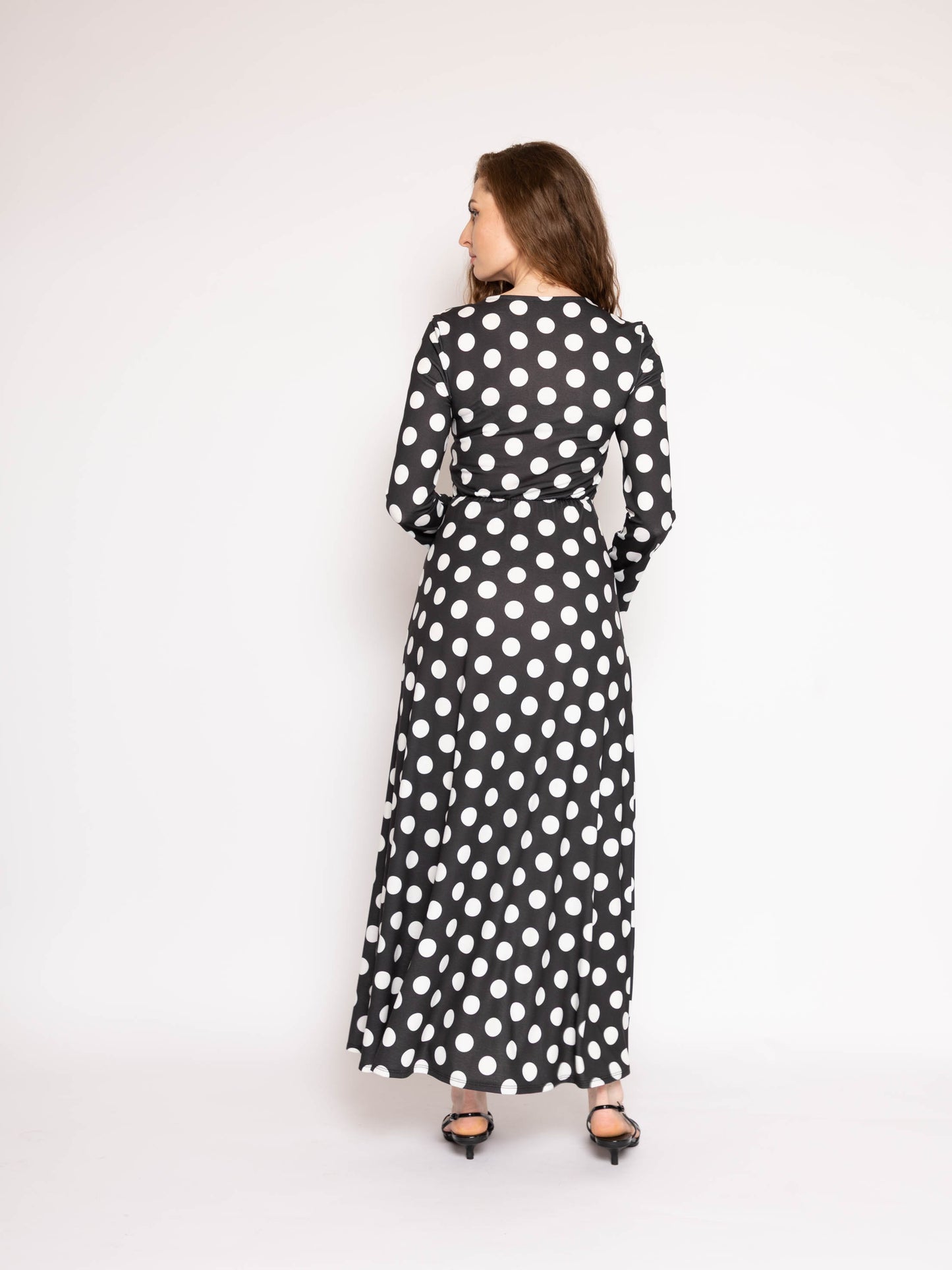 Flounce London Spot Jersey Maxi Dress