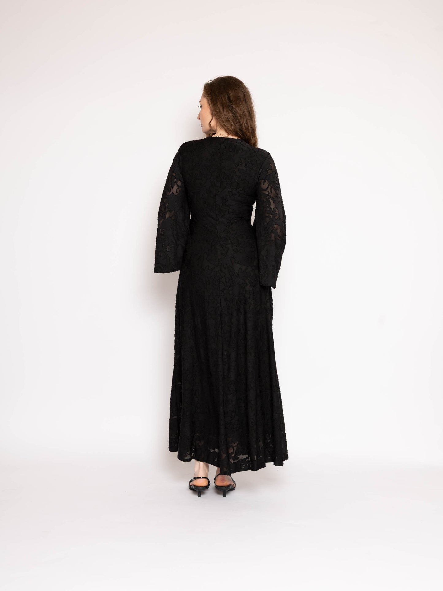 Flounce London Lace Long Sleeve Maxi Dress