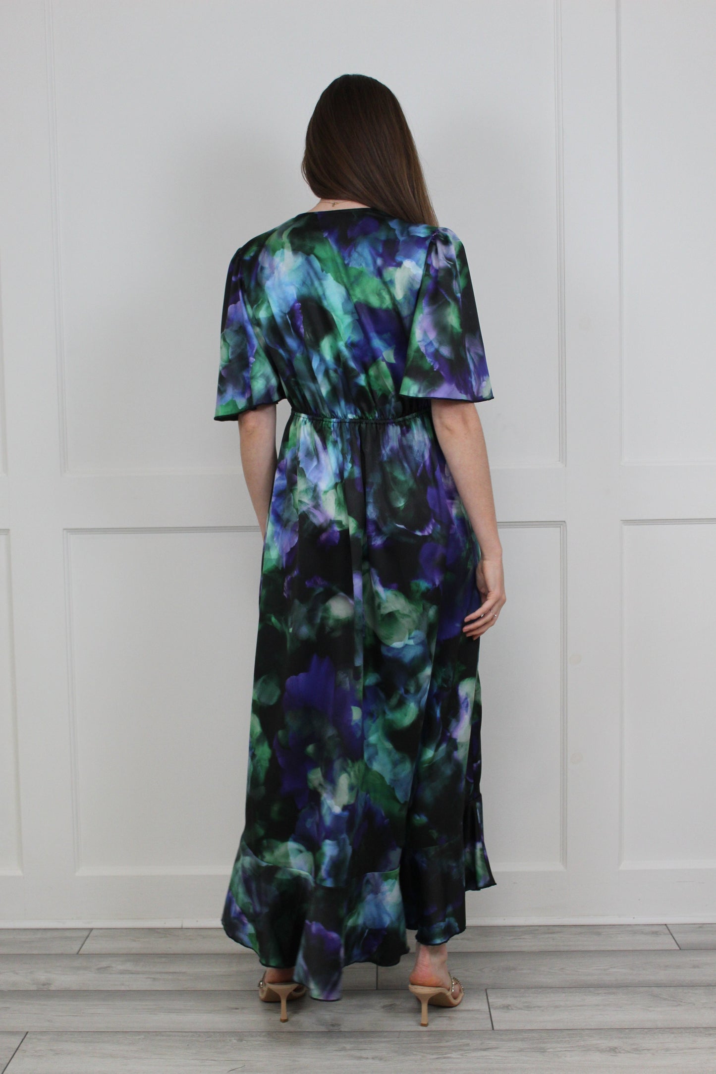 Flounce London Tonal Floral Print Midaxi
