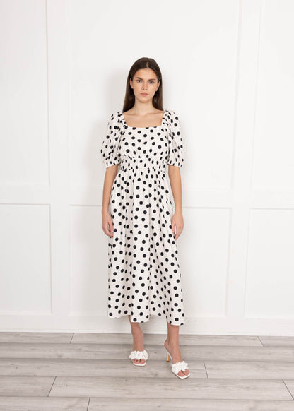 Flounce London Polka dot Print Midaxi