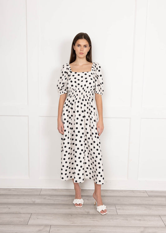 Flounce London Polka dot Print Midaxi