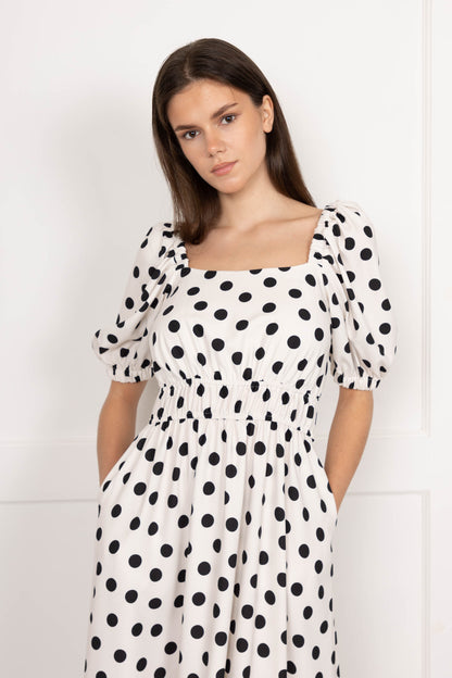 Flounce London Polka dot Print Midaxi