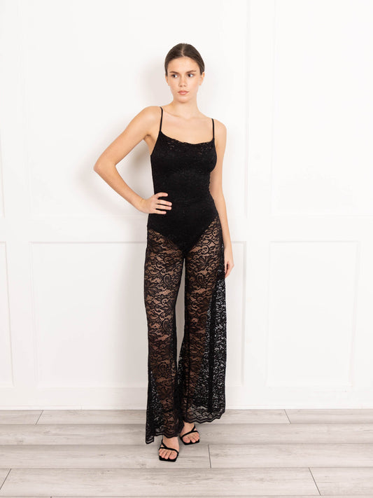Black lace jumpsuit