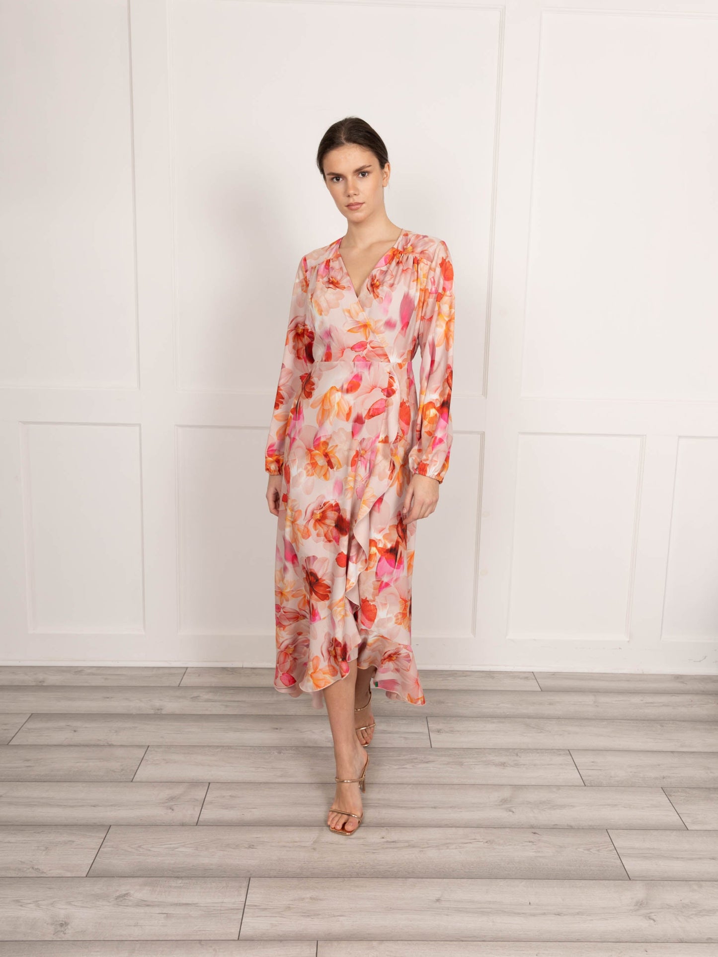 Flounce London Floral Print Woven Satin Maxi (Copy)