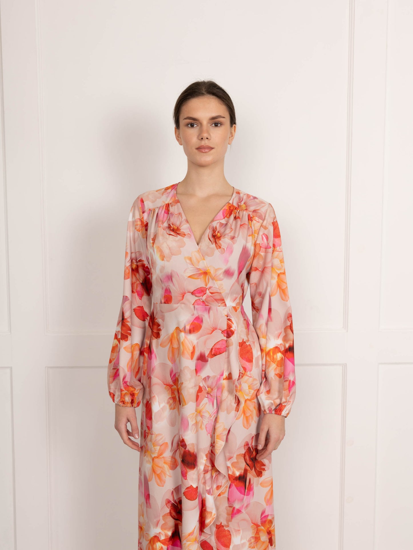 Flounce London Floral Print Woven Satin Maxi (Copy)