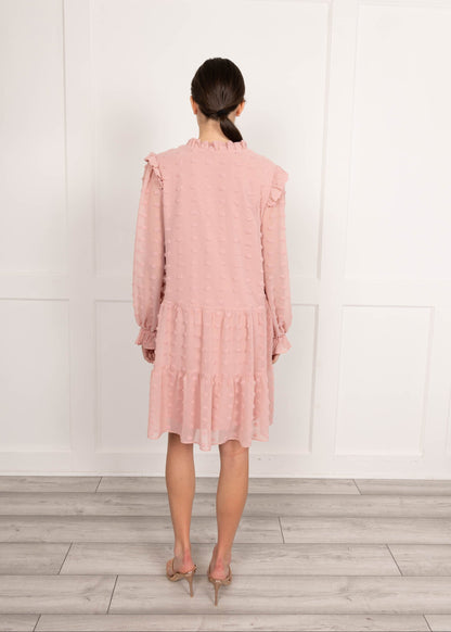 Flounce London Dobby Spot Mini Dress