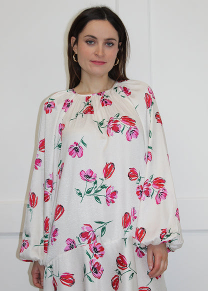 Flounce London Floral Shift Midaxi Dress