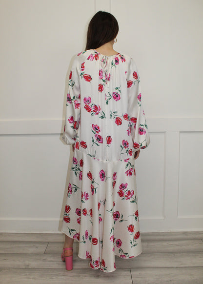 Flounce London Floral Shift Midaxi Dress