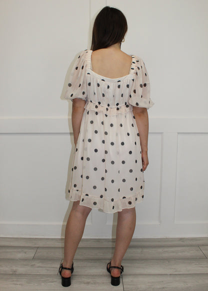 Flounce London Spot Print Mini Dress