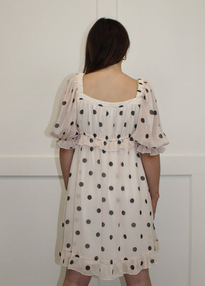 Flounce London Spot Print Mini Dress