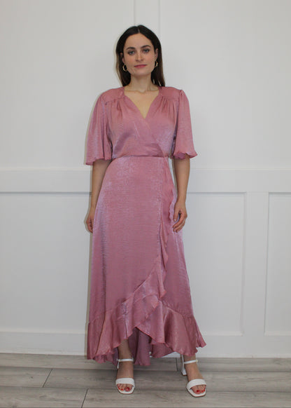 Flounce London Satin Maxi Dress