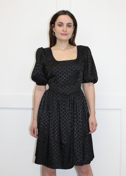 Flounce London Jacquard Spot Mini Dress