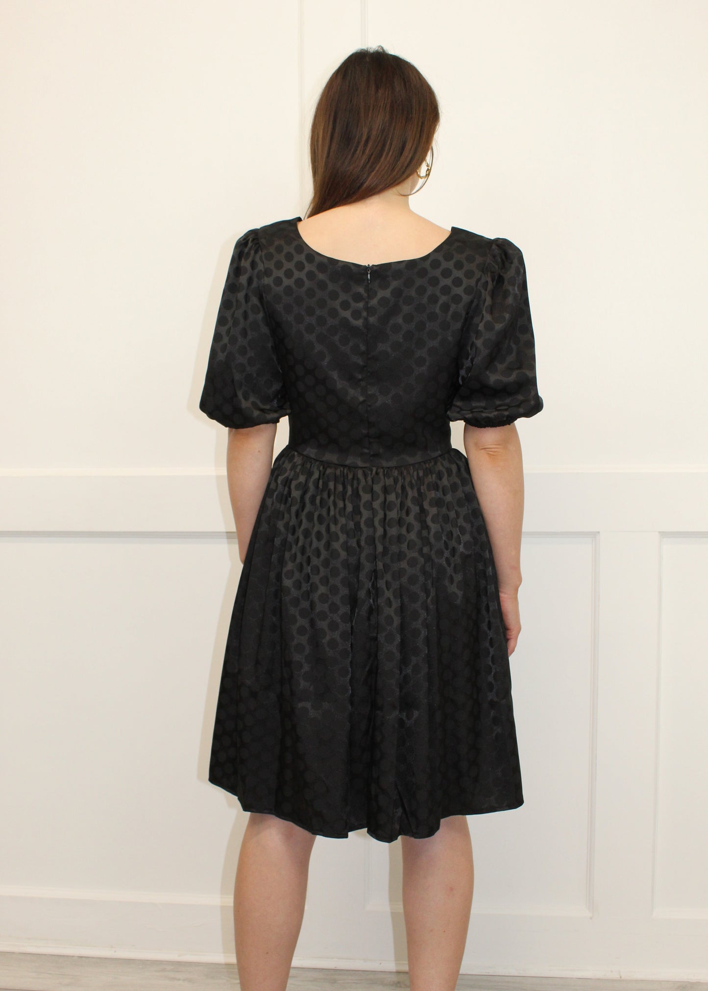 Flounce London Jacquard Spot Mini Dress